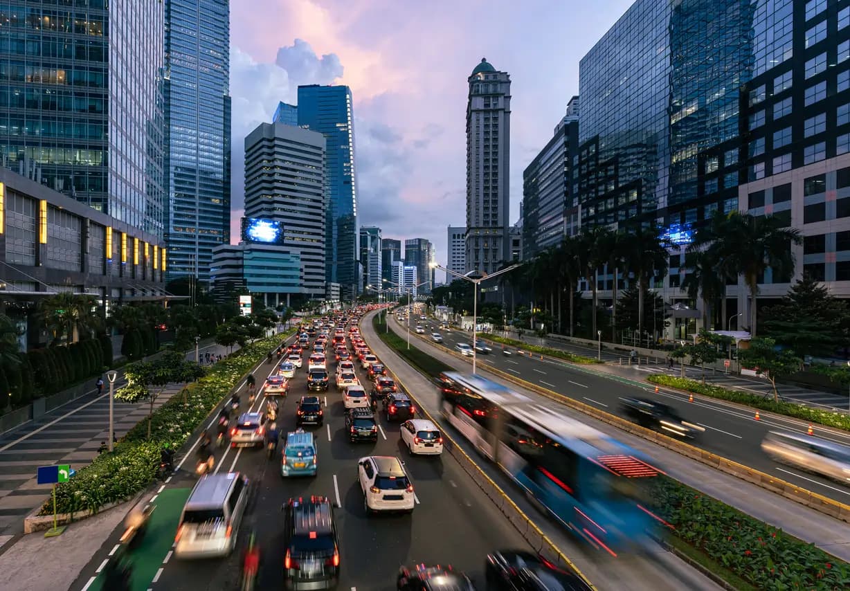 Downtown Jakarta business district skyline