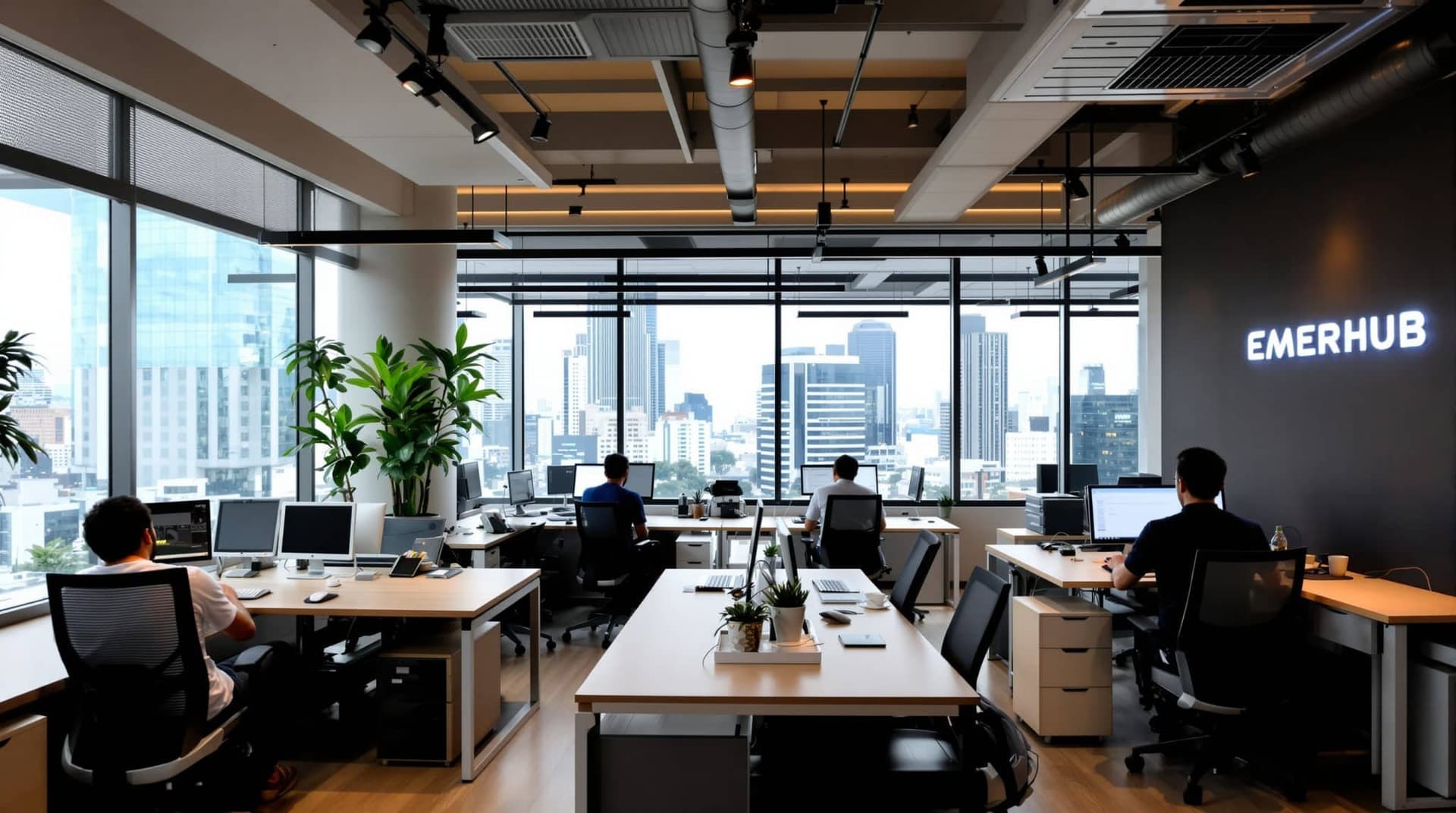 Virtual office workspace inside a Ho Chi Minh City commercial building