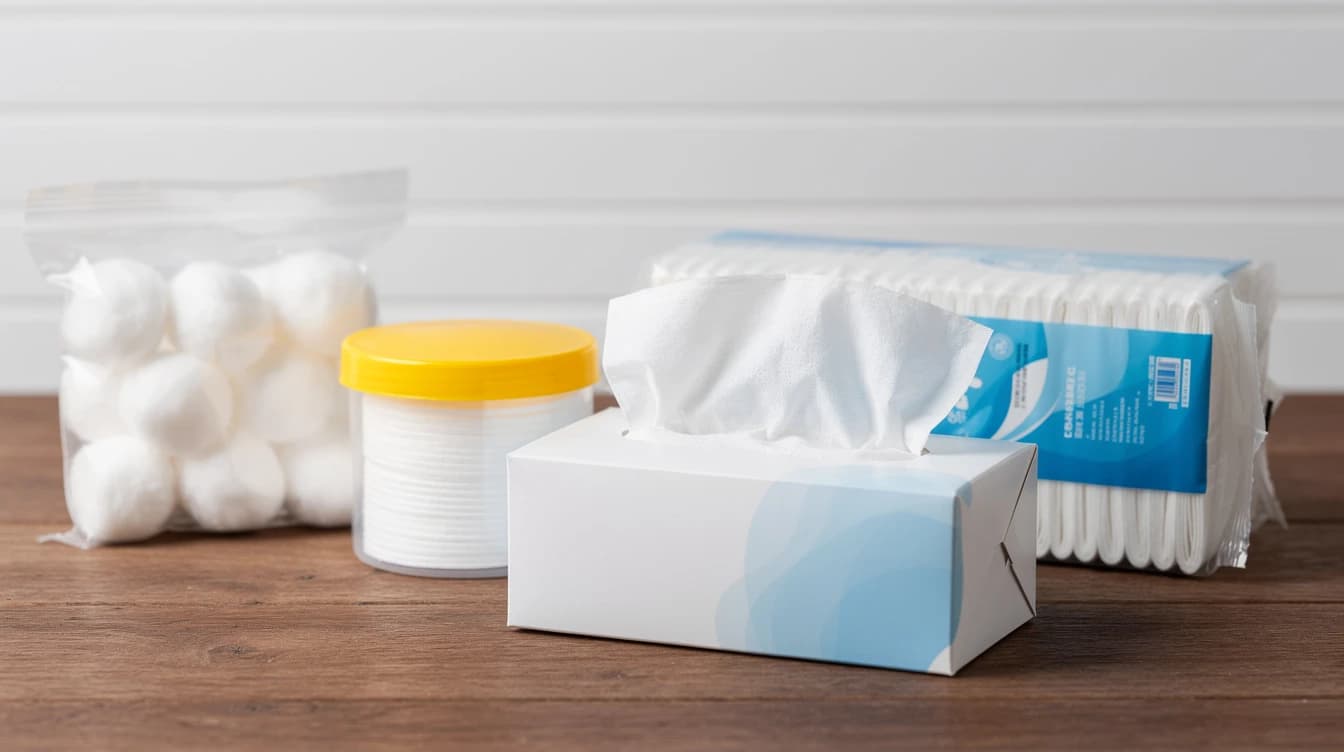 Tissues, cotton and paper products