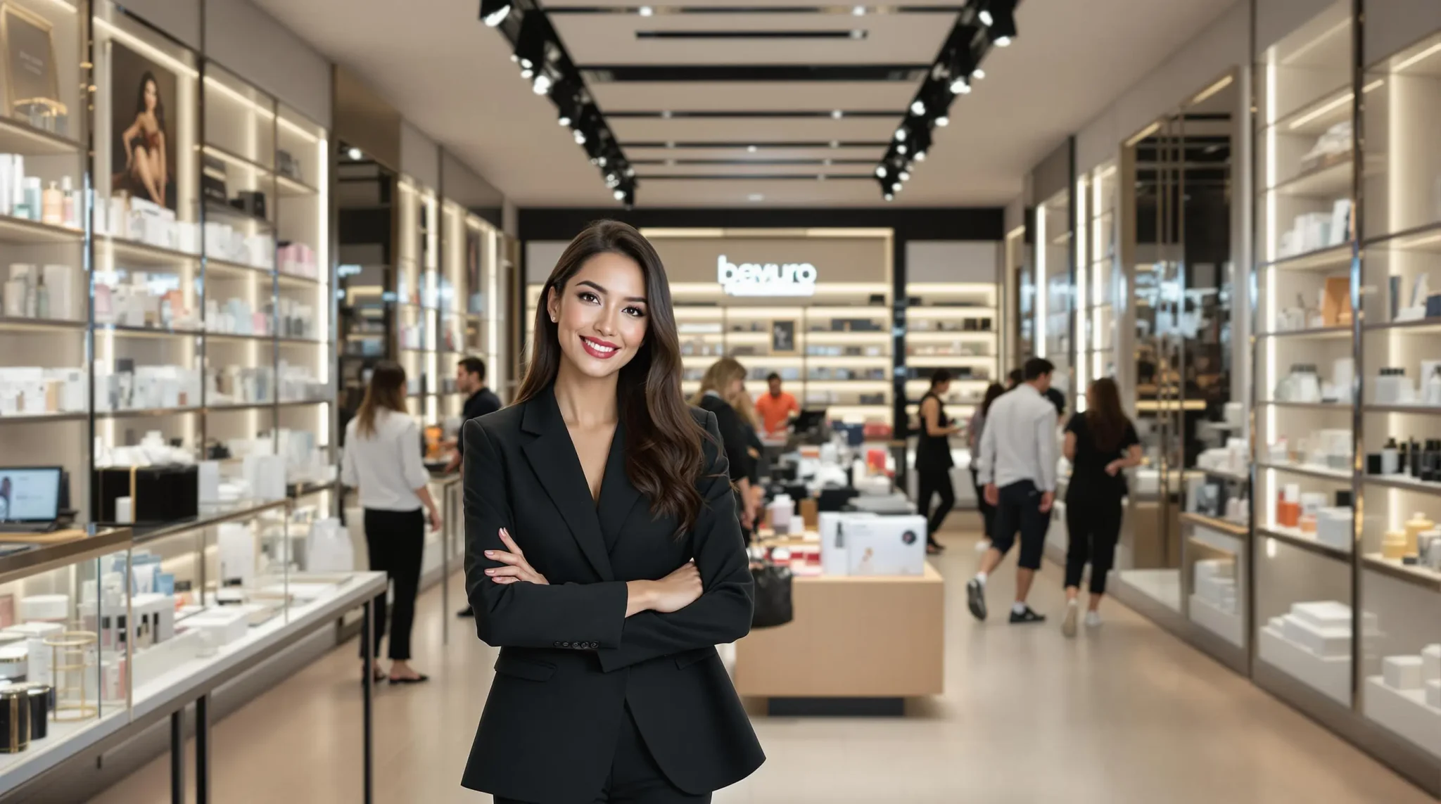 a happy filipino business owner selling FDA approved cosmetics in the philippines