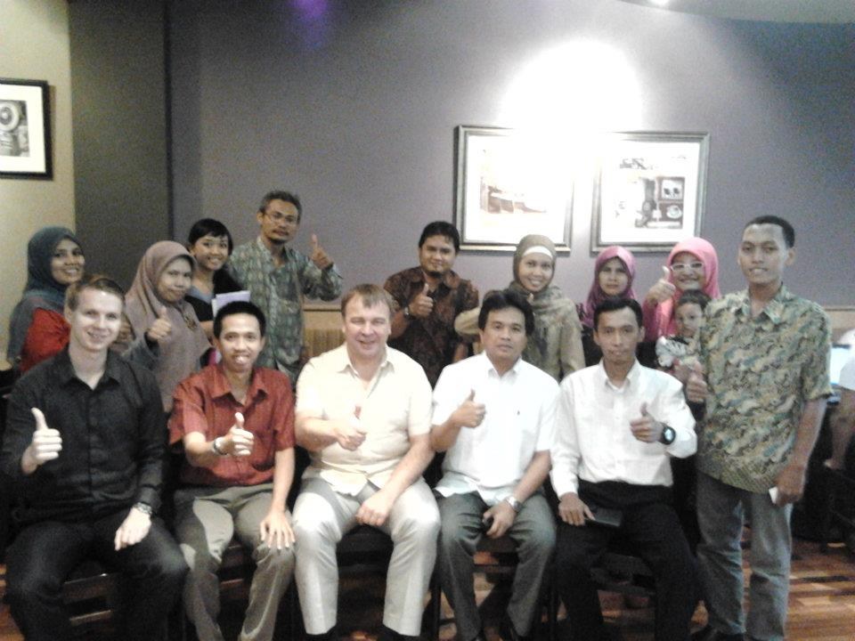 On-site client visit with Urmas Koiv at center, whose support was crucial to getting Indosight started.