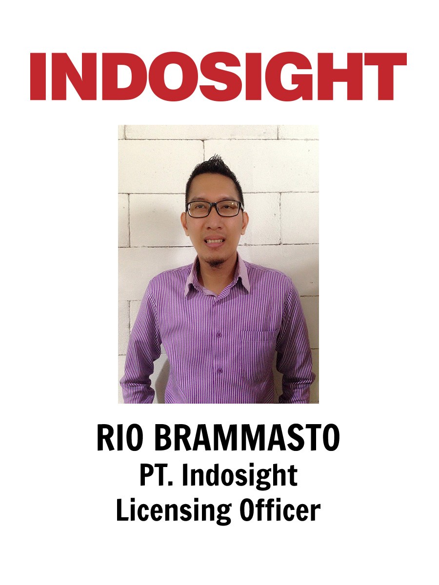 Name badge of Rio Brammasto, the first Emerhub employee, who helped deliver documents across institutions in 2013.