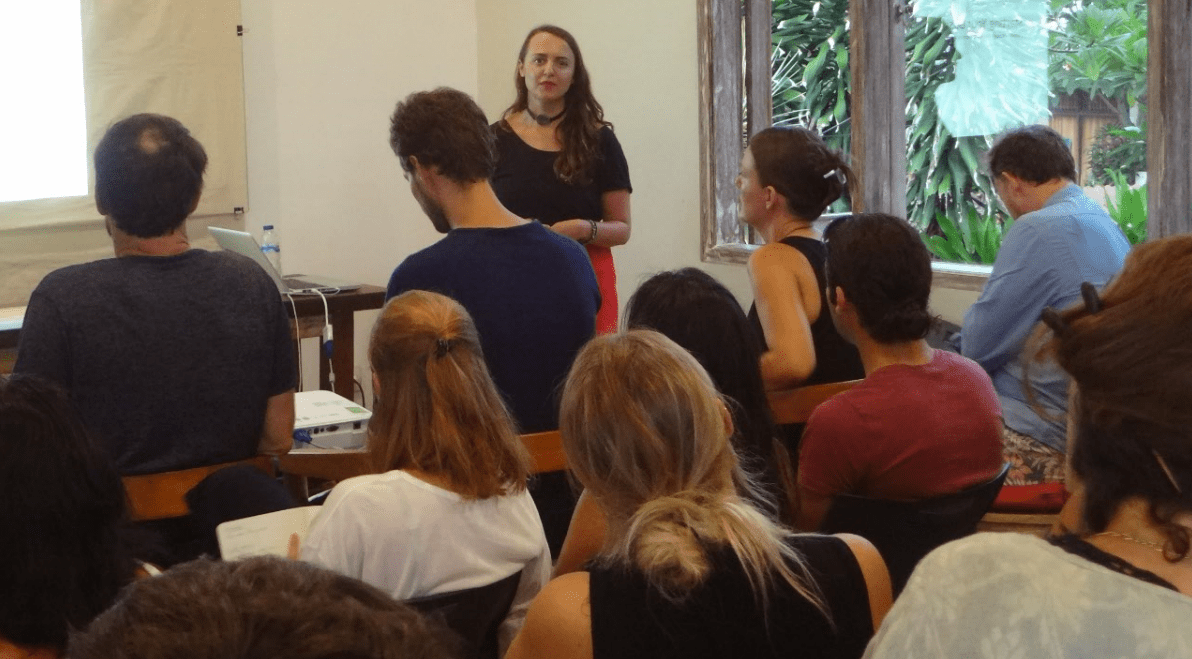 A seminar in Bali in 2017, hosted by Triin Tigane, the first manager of Emerhub Bali.