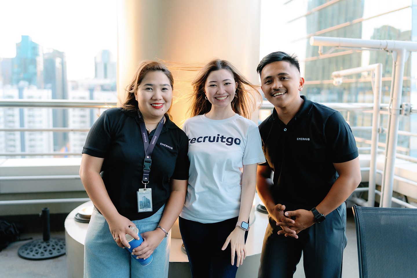 RecruitGo and Emerhub teams together at a 2024 meetup.